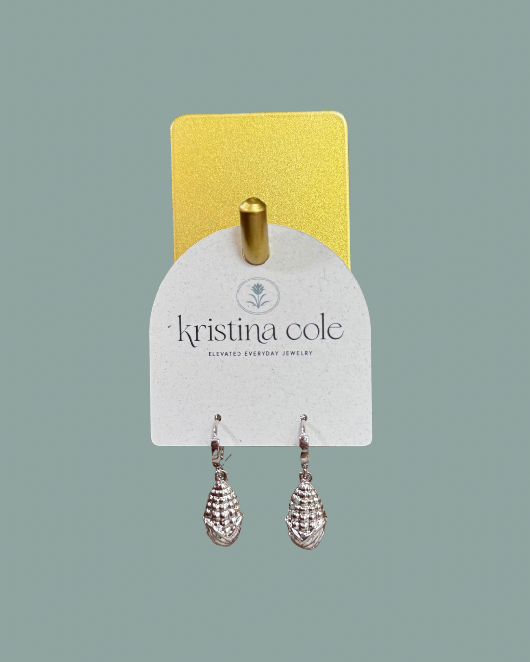 Silver Corn Dangles