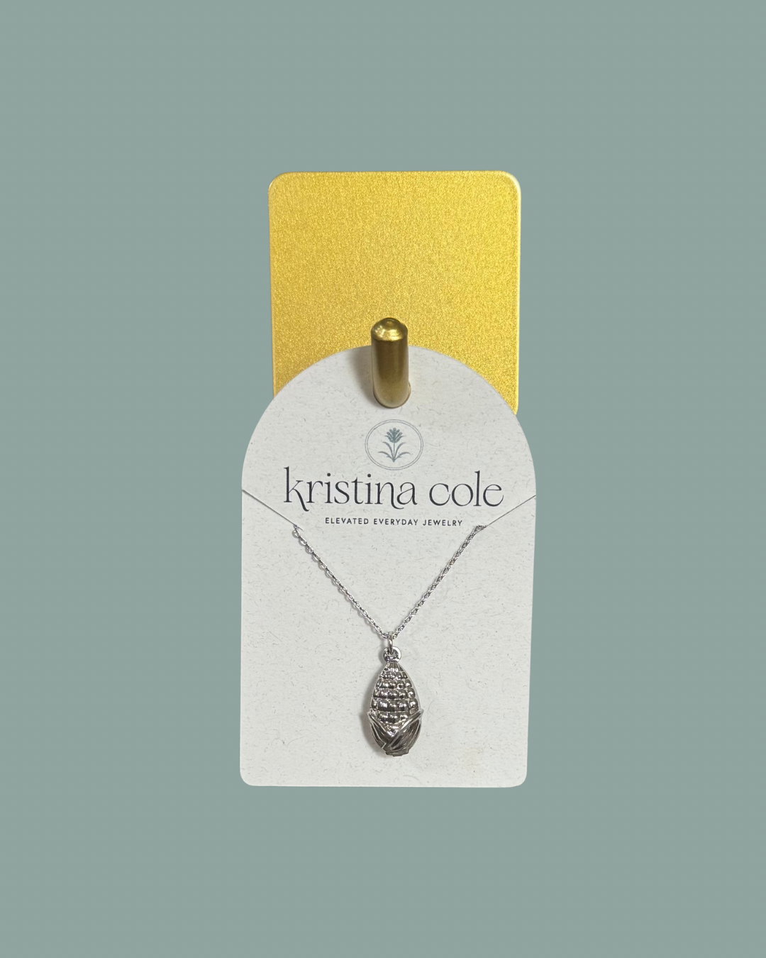 Silver Corn Necklace