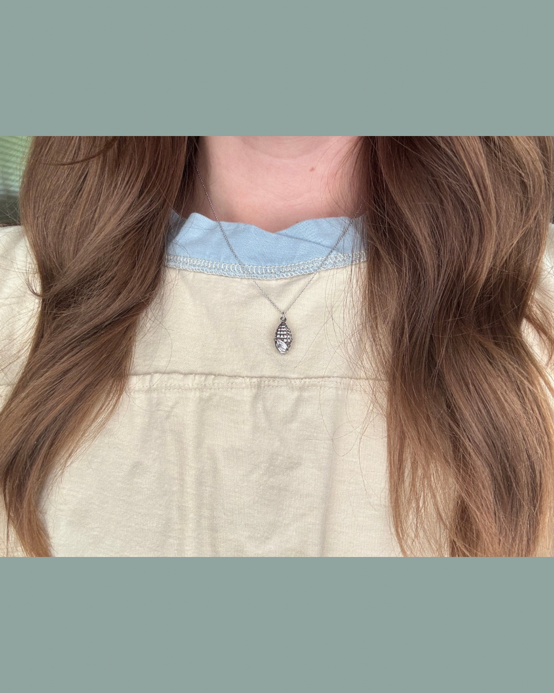 Silver Corn Necklace