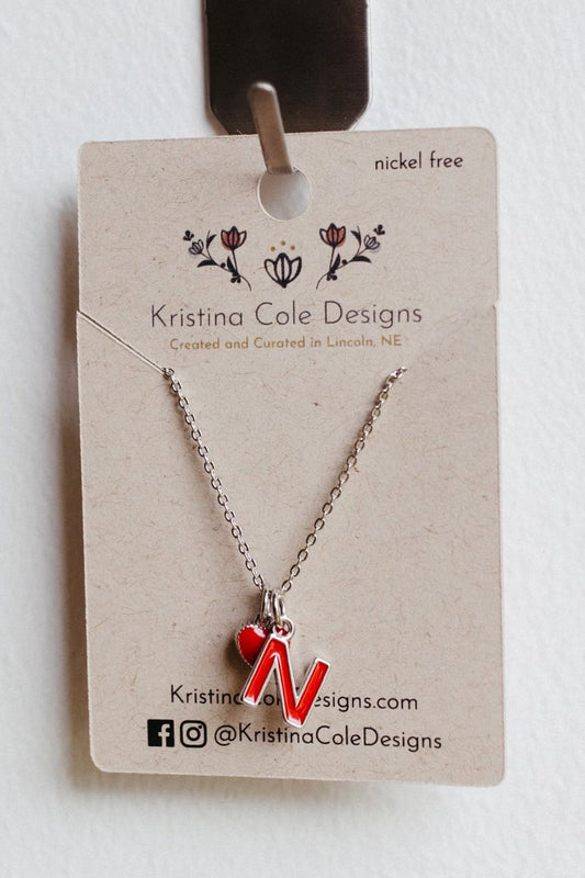 Silver Nebraska Charm Necklace