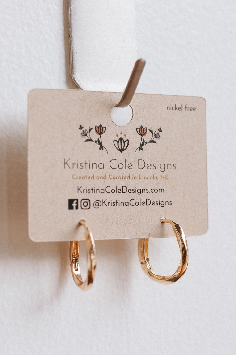 Twisted Gold Hoops