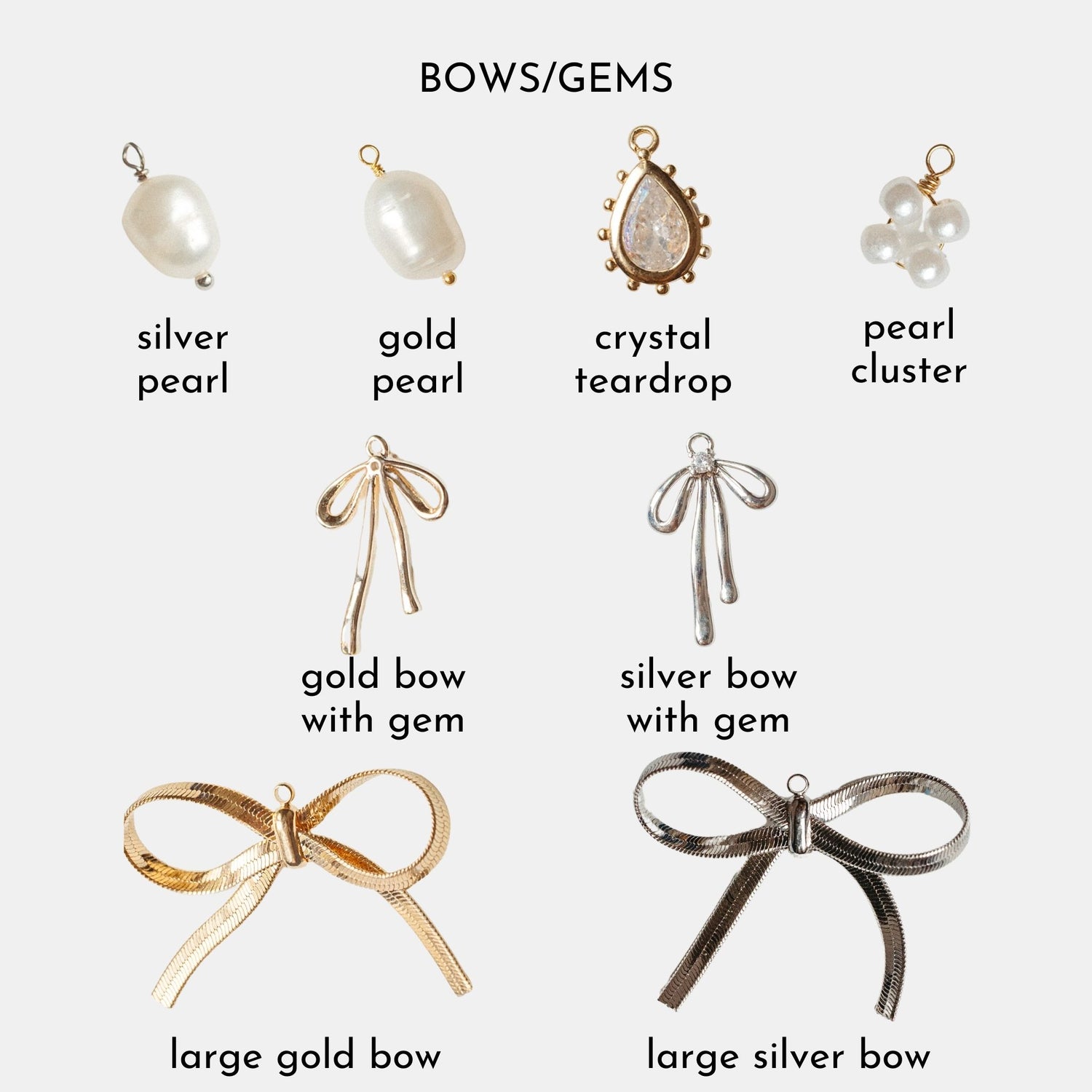 Bows and Gem Charms