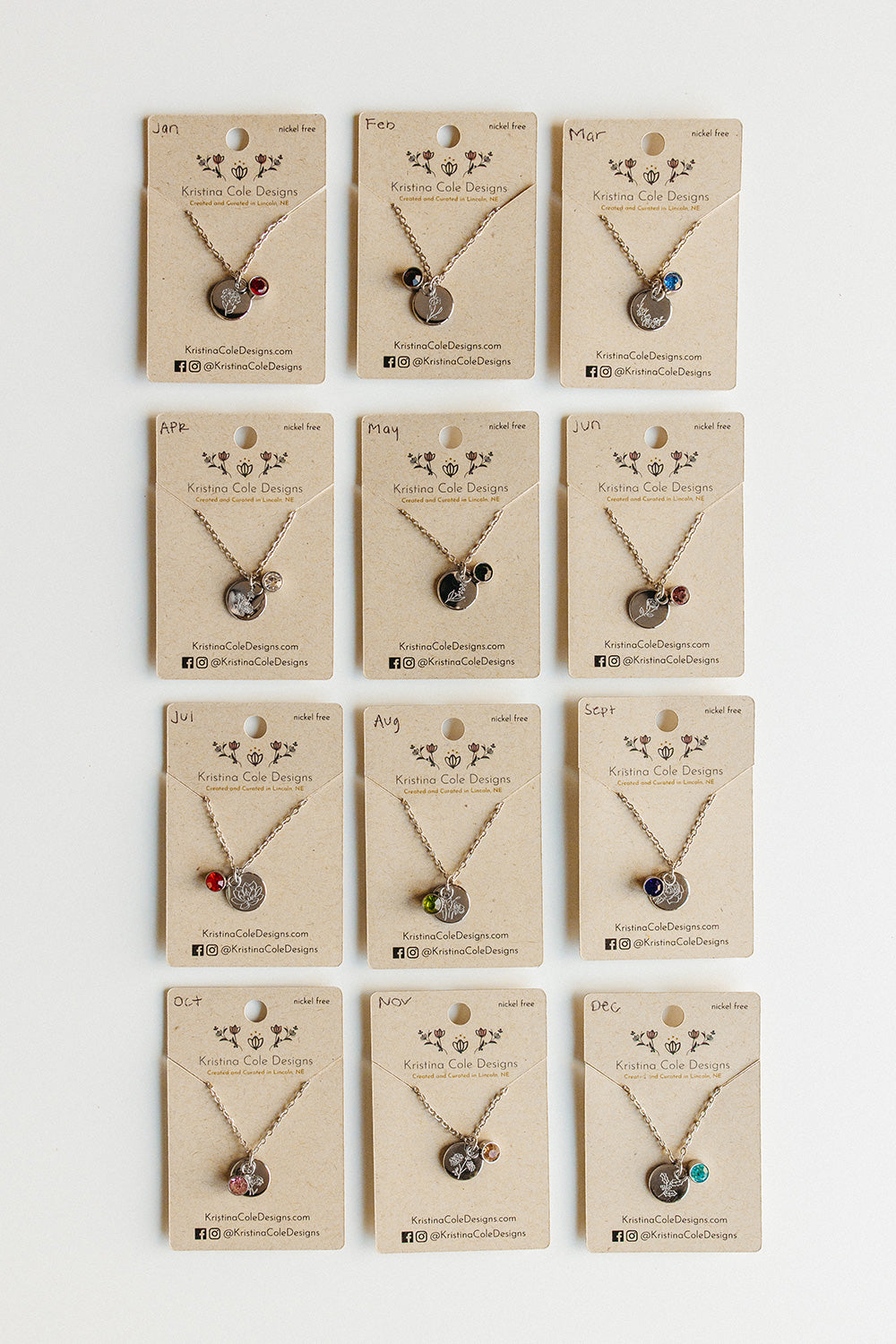 Birthstone and Birthflower Charms